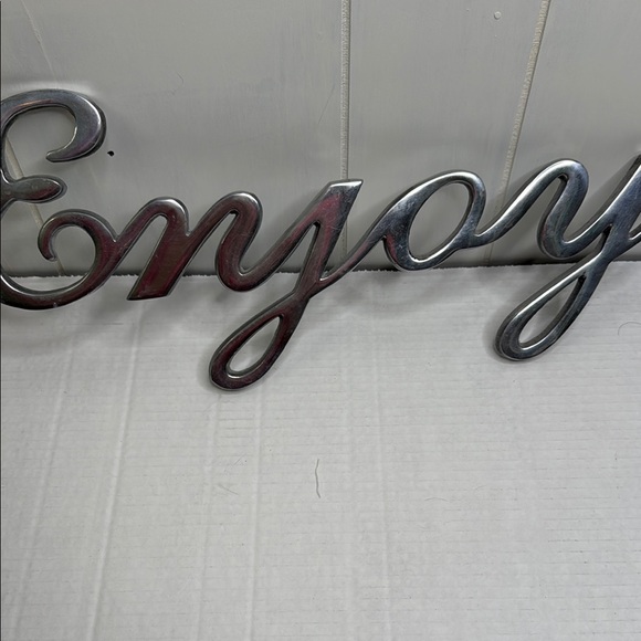 Silver Pewter Cursive Art Wall Decor - Picture 4 of 8